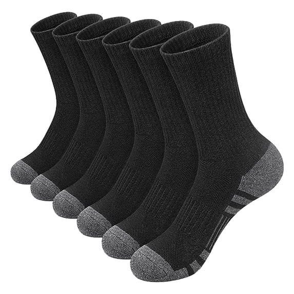 Lroveb Mens Athletic Crew Socks Men's Basketball Socks Solid Color Short 5PC Socks