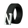 thumbnail image 1 of Lroveb Mens Belt Fashion Leather Smooth Girdle Buckle Waistband Leisure Strap Belts, 1 of 2