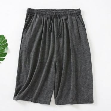 Lroveb Mens Casual Shorts Big and Tall Summer Lightweight Lounge Shorts Elastic Waist Baggy Athletic Shorts Loose Pajama Shorts with Pockets