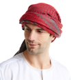 thumbnail image 1 of Lroveb Mens Hijab Hat Arab Textured Printed Muslim High End Wool Material Turban Headband, 1 of 8