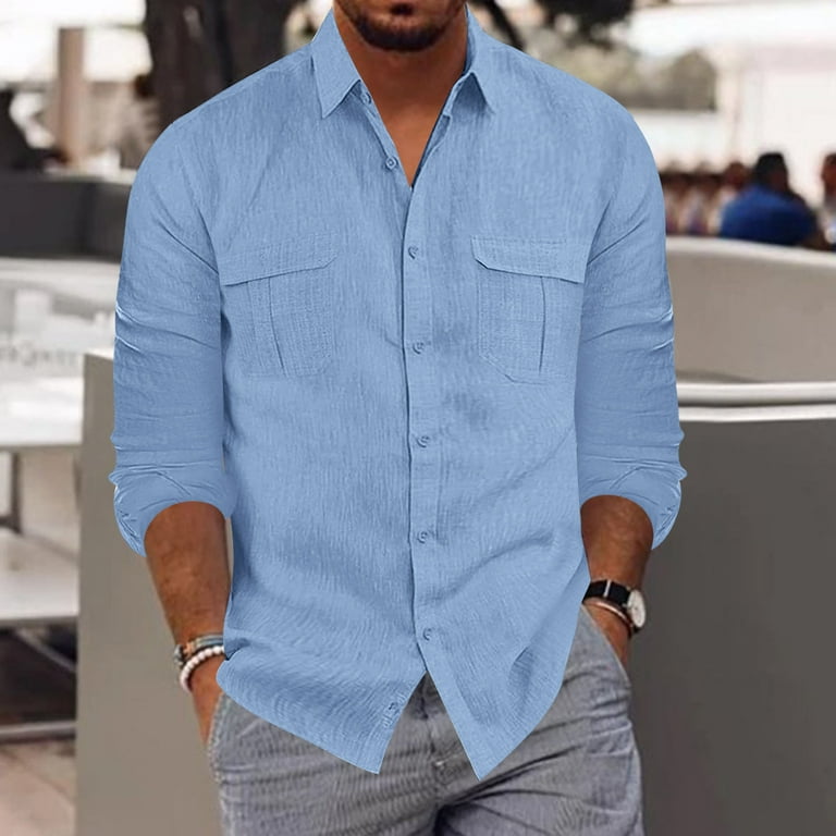 Solid color long sleeve button down shirt hotsell