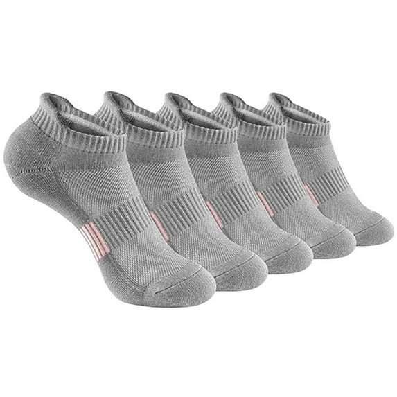 Lroveb Mens Low-Cut Athletic Socks Men's Basketball Socks Solid Color Short 5PC Socks