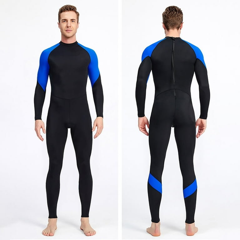 Lroveb Mens Swim Trunks Long Sleeve Rash Guard One Piece Swimsuit Color Block Surfing Suit Snorkeling Full Body Athletic Swimwear Walmart