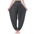 thumbnail image 1 of Lroveb Palazzo Pants for Women,High Waisted Baggy Hippie Gypsy Boho Pants, Pants High Yoga Beach Plus Size Closing Dance Chi Clothes Leggings Dark Gray, 1 of 8