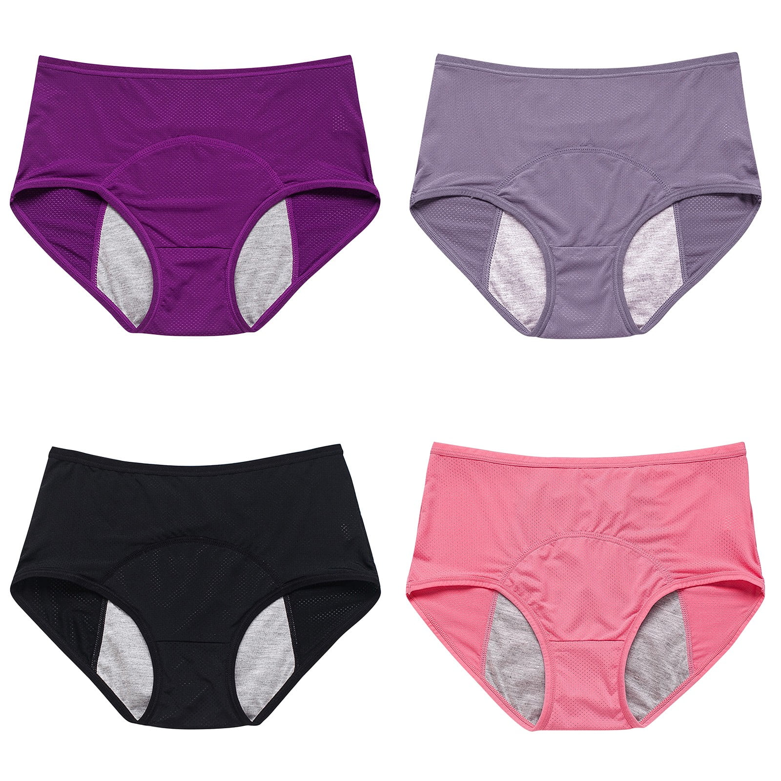 Lroveb Period Underwear for Women 4 Pack Women's Mesh Breathable And Leak Proof Pants Before