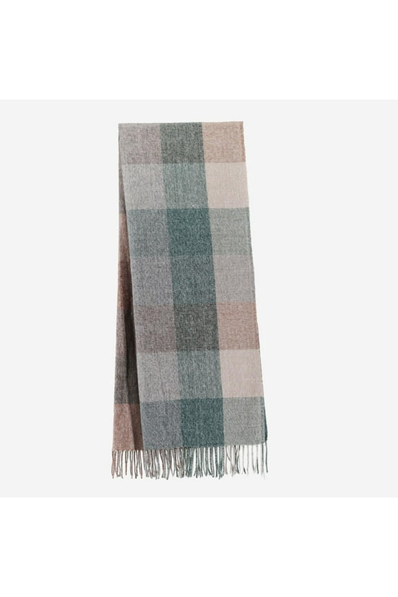 Plaid Scarf for Women Big Coloured Checked Scarf Winter Warm Wrap Elegant Classic Design Shawl Men Scarves