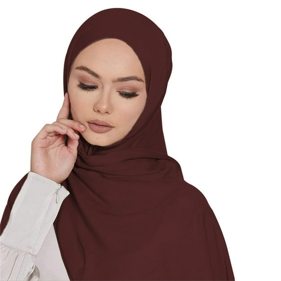 Lroveb Ramadan Scarf for Women Chiffon Hijab Scarf Long Hijabs Scarves Muslim Shawl Head Wrap
