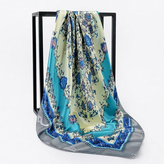 Lroveb Scarf for Women 90X90Cm Point Printing Scarf Fashion Retro Female Multipurpose Shawl Scarves
