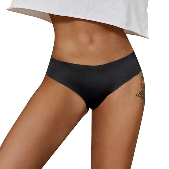 Lroveb Seamless Underwear for Women Low Rise Sports Fitness Thong T-Back Panties Breathable Quick Dry Underpants Ice Silk Hipster