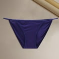 thumbnail image 1 of Lroveb Seamless Underwear for Women Solid Color Low Rise String Bikini Panty Stretch Briefs, 1 of 5