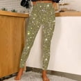 thumbnail image 1 of Lroveb Sequin Pants for Women, Womens Sparkly High Waisted Trousers, Ladies Casual Shining Slimming Versatile Pants Yellow, 1 of 4
