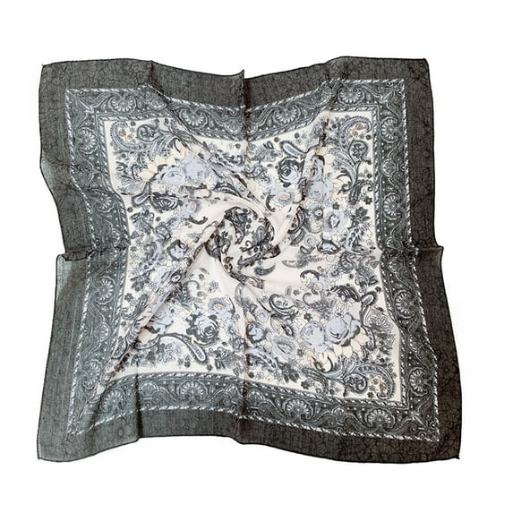 Lroveb Silk Scarf for Women Lady Muslim Cashew Print Scarf Vintage Bandanas Hair Scarfs Islam Folk-Custom Neckerchief Wrap Shawl Travel Neck Head Scarves