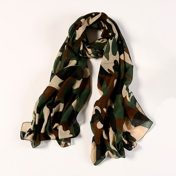 Lroveb Silk Scarf for Women Fashion Camouflage Womens Shawl Pashmina Stole Scarf Scarves Scarf