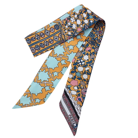 Lroveb Silk Scarf for Women Fashion Ladies Ribbon Bag Hat Headband Tied Handle Small Scarf Scarf