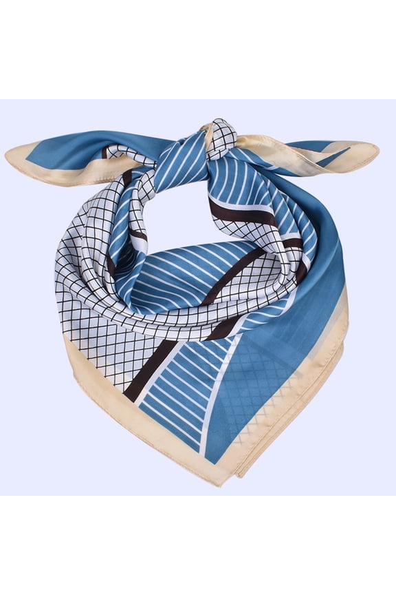 Silk Scarf for Women Like Headtop Fashion Pattern Large Square Satin Headscarf Wraps Scarves