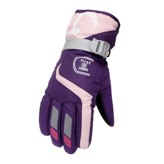 Lroveb Ski Gloves for Women Winter Waterproof Adult Gloves Warm Windproof Snow Gloves
