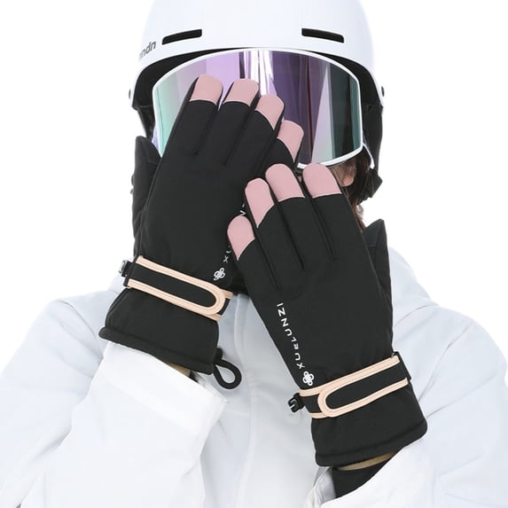 Lroveb Ski Gloves for Women Winter Waterproof Warm Gloves Outdoor Sports Skiing Riding Cold Proof Touchable Mobile Phone Slip Snow Gloves