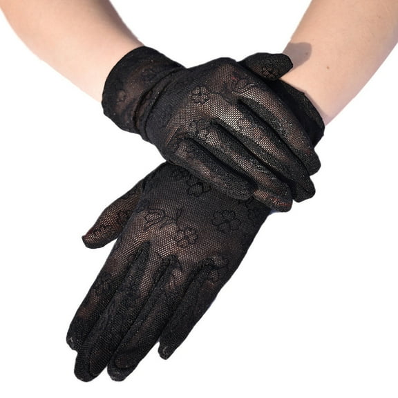Lroveb St. Patrick's Day Gloves for Women Outdoor Uv-Proof Riding Screen Show Party Household Mesh Breathable Gloves