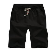 Lroveb Summer Trend Large Size Beach Shorts Men's Casual Slim Beach Shorts