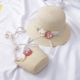 thumbnail image 1 of Lroveb Sun Hats for Girls Foldable Floppy 2-7 Years Straw Hat Tourism Flower Children Bag Set Hat, 1 of 2