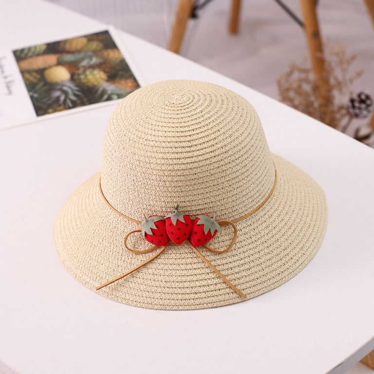 Lroveb Sun Hats for Women Cute Strawberry Hat Band Bucket  display picture 1