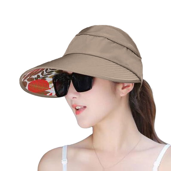 Lroveb Sun Hats for Women Spring Summer Fashion Top Line Large Edge Sunshade Hat