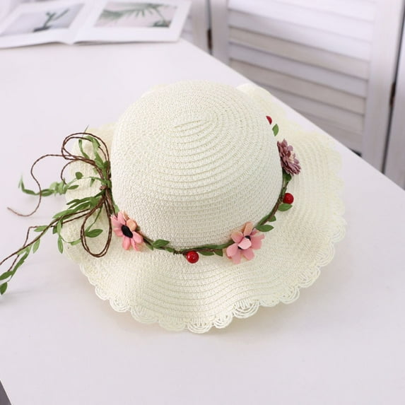 Lroveb Sun Hats for Women Summer Beach Hat Sunscreen Sunshade Womens Tour Sandal Wave Foldable Floppy Straw Hat