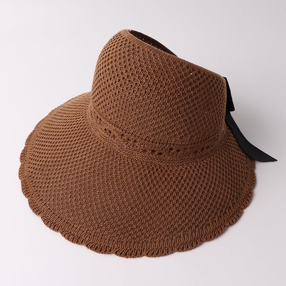 Lroveb Sun Hats for Women Summer Beach Top Able Open Hat Wide Visor Roll Fold Up Cap Baseball Caps Foldable Floppy Straw Hat