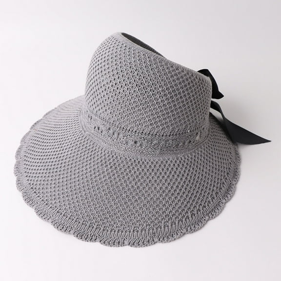 Lroveb Sun Hats for Women Summer Beach Top Able Open Hat Wide Visor Roll Fold Up Cap Baseball Caps Foldable Floppy Straw Hat