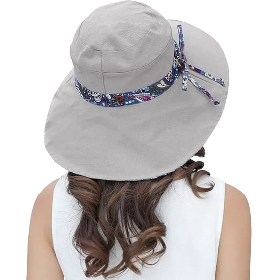 Lroveb Sun Hats for Women Summer Sun Protection Summer Beach Hats Outdoor Travel Fishing Bucket Hat