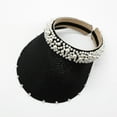 thumbnail image 1 of Lroveb Sun Visors for Women Pearl HeadbHairpin Hat Sunscreen Sunshade Woven Hollow Sunhat, 1 of 3