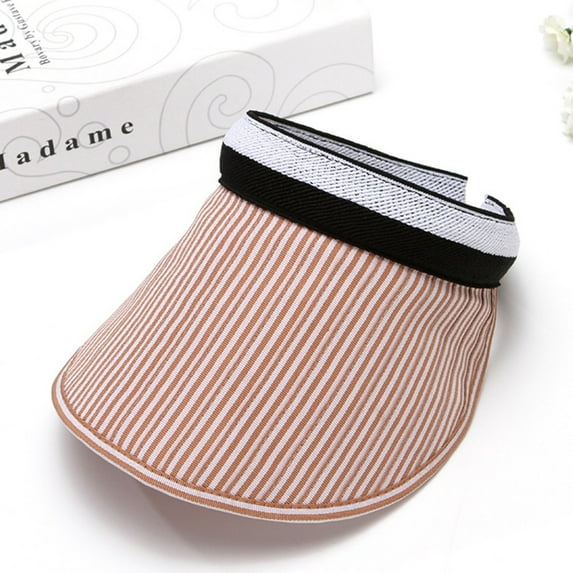 Lroveb Sun Visors for Women Summer Outdoors Wide Brim Straw Hat Beach Golf Hats Protection Travel Ponytail Cap Upf 50+ Caps Baseball Cap