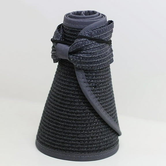 Lroveb Sun Visors for Women Visor Hats Wide Brim Roll Up Ponytail Summer Beach Hat Upf Packable Foldable Travel Baseball Cap