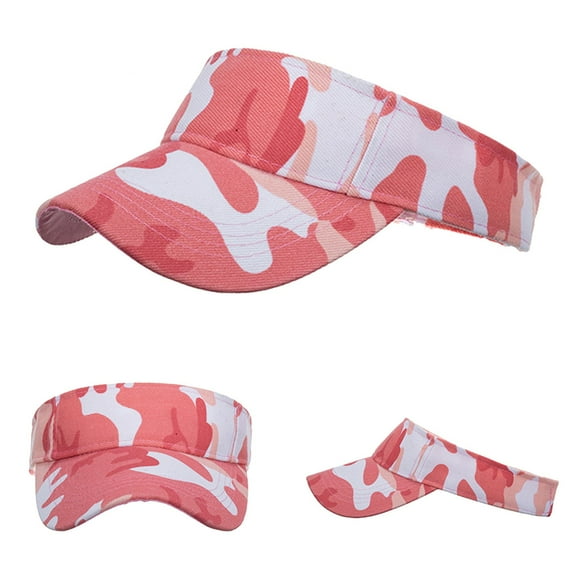 Lroveb Sun Visors for Women and Men Fashion Camouflage Breathable Beach Adjustable Baseball Cap Hip Hop Hat Cap