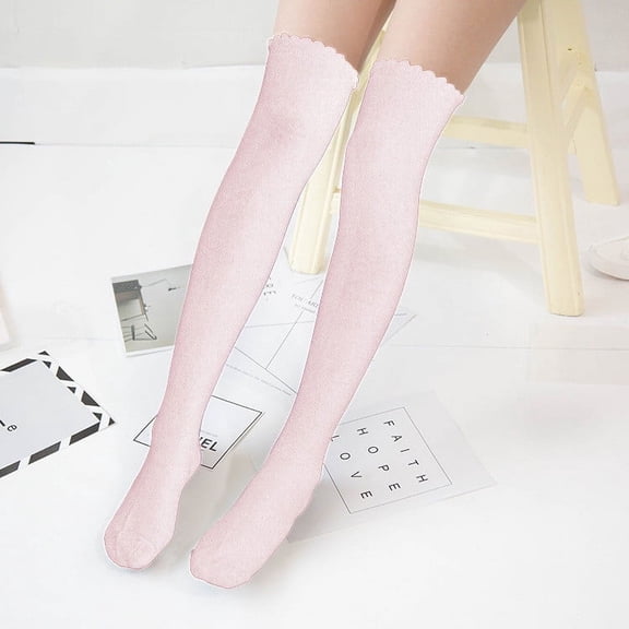 Lroveb Thigh High Stockings for Women Warm Christmas Fashion Windproof Printing Mid Tube Socks Long Cotton Stockings