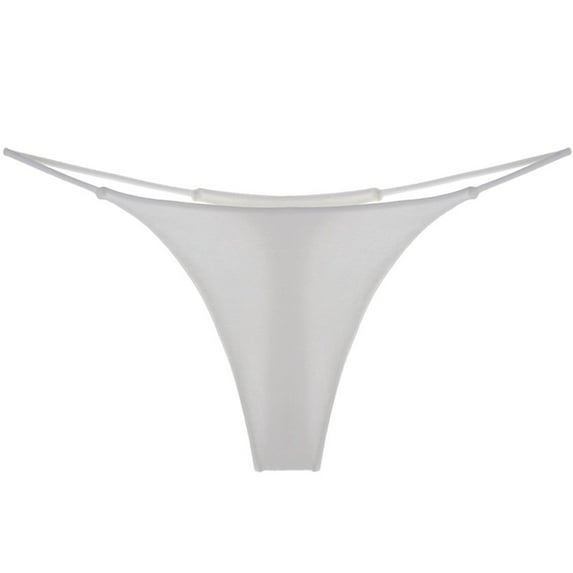 Lroveb Thongs for Women Naughty Double Strap Thong Low Waist Cotton Shape Panties
