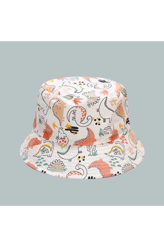 Toddler Bucket Hats 1-4Y Baby Sun Hat Anti-Uv Cartoons Pattern Summer Boys Girls Kids Children Hat