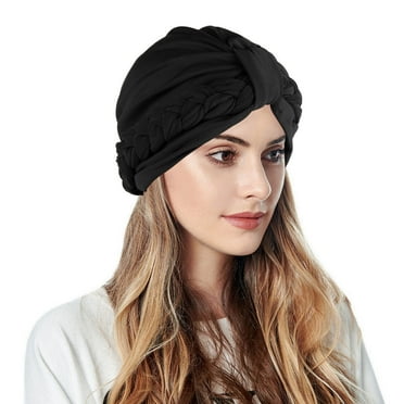 Lroveb Turbans for Women Head Wrap Hijab Braid Turban Hats Cancer Cap Hair Bonnet Scarf Cover Hat Beanie Hat