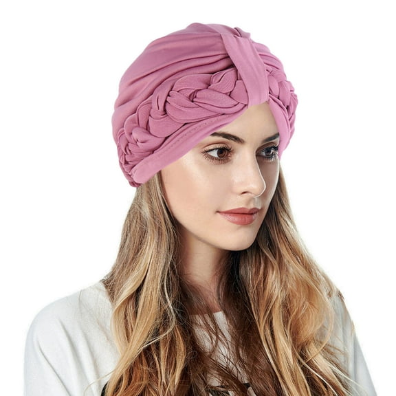 Lroveb Turbans for Women Head Wrap Hijab Braid Turban Hats Cancer Cap Hair Bonnet Scarf Cover Hat Beanie Hat