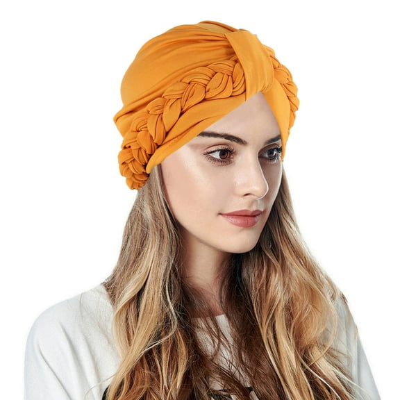 Lroveb Turbans for Women Head Wrap Hijab Braid Turban Hats Cancer Cap Hair Bonnet Scarf Cover Hat Beanie Hat