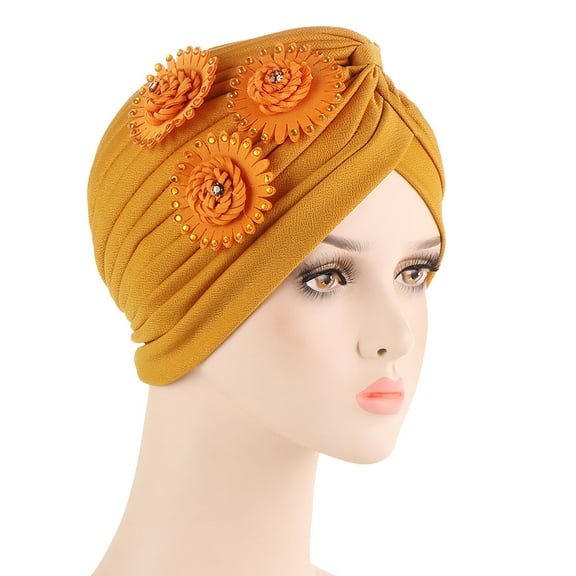 Lroveb Turbans for Women Head Wrap Hijab Cancer Hat Cap Ethnic Bohemian Floral Hair Cover Turban Headwear Beanie Hat