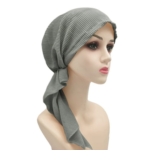 Lroveb Turbans for Women Head Wrap Hijab Cancer Hat Cap Ethnic Bohemian Pre Tied Braid Hair Cover Turban Headwear Beanie Hat