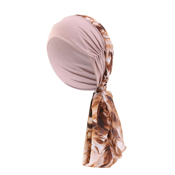 Lroveb Turbans for Women Head Wrap Hijab Cancer Turban Casual Print Headwear Loose Womens Cap Baseball Caps Beanie Hat