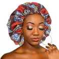 thumbnail image 1 of Lroveb Turbans for Women Head Wrap Hijab Satin Lined Bonnet Big Size Beauty Print Silk Sleep Cap Hat Beanie Hat, 1 of 4