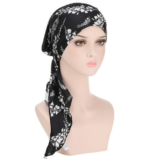 Lroveb Turbans for Women Head Wrap Hijab Womans Stretchy Beanie Turban Cap Headscarf Cancer Hair Loss Hat