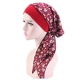 thumbnail image 1 of Lroveb Turbans for Women Head Wrap Hijab Womens Casual Loose Print Chemo Beanie Cancer Headwear Turban Cap Hat, 1 of 2