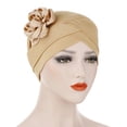 thumbnail image 1 of Lroveb Turbans for Women Head Wrap Hijab Womens Eid Al Fitr Side Flower Headband Hat Muslim Beanie Hat, 1 of 3