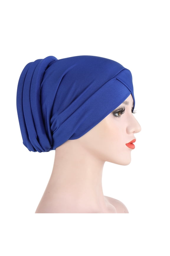 Turbans for Women Headwrap Muslim Stretch Turban Hat Chemo Cap Hair Loss Head Scarf Wrap Cap