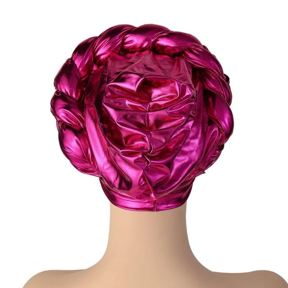 Lroveb Turbans for Women Satin Beading Braid Headwrap Muslim Hijab Cancer Chemo Beanie Hat Bonnets