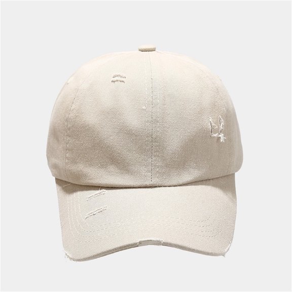 Lroveb Women Men Baseball Caps Casual Old Fashioned Washing Water Hole Grinding Edge Cap Peaked Trucker Hat